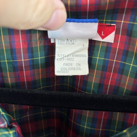 VTG Tail Men's Plaid Golf Windbreaker Jacket Pullover Size L - Picture 7 of 7